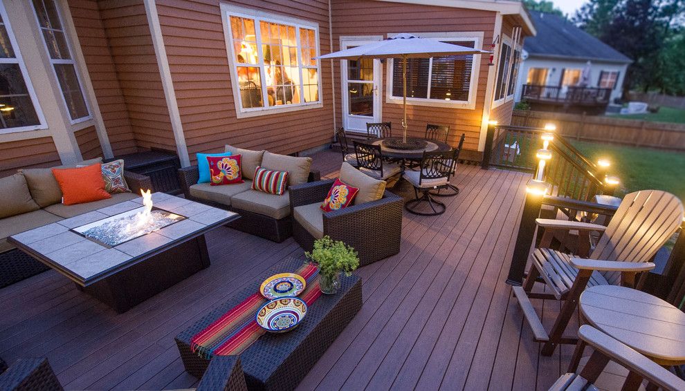 Acadian Style Homes for a Contemporary Deck with a Wicker Furnature and Patios and Decks by Razzano Homes and Remodelers, Inc.