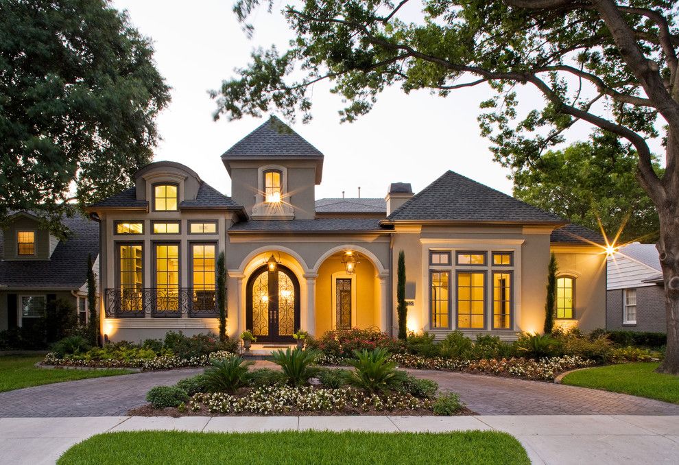 Acadian Style Homes for a Mediterranean Exterior with a Entry and Amherst Exterior by Veranda Fine Homes