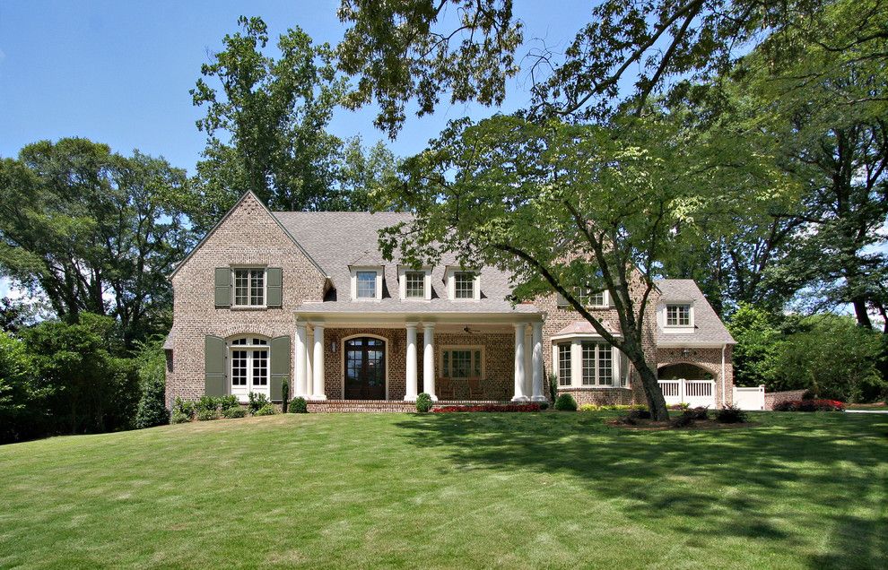 Acme Brick Colors for a Traditional Exterior with a Wood Trim and Front Exterior by Dresser Homes