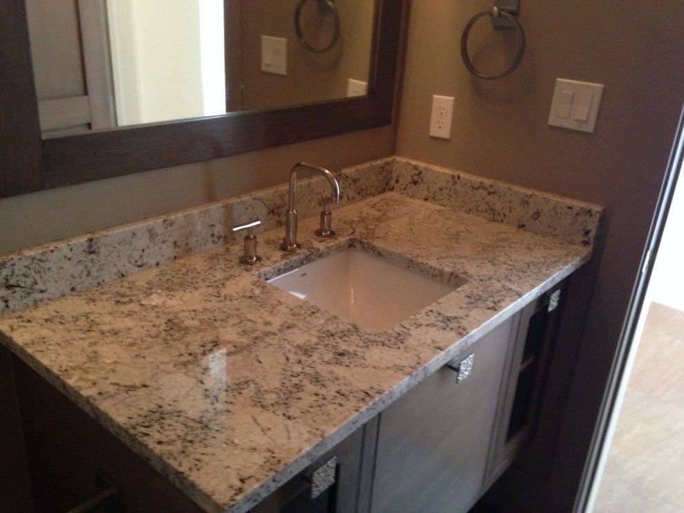 Agm Granite for a Contemporary Bathroom with a Granite Countertop and Spanish Oaks Houses by Heyl Homes by Ag&m (Architectural Granite & Marble)