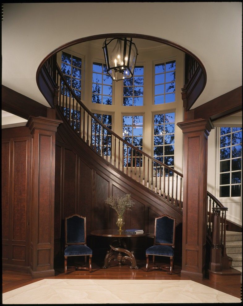 Airbase Carpet for a Traditional Staircase with a Wood Flooring and Woodside by Mattingly Thaler Architecture