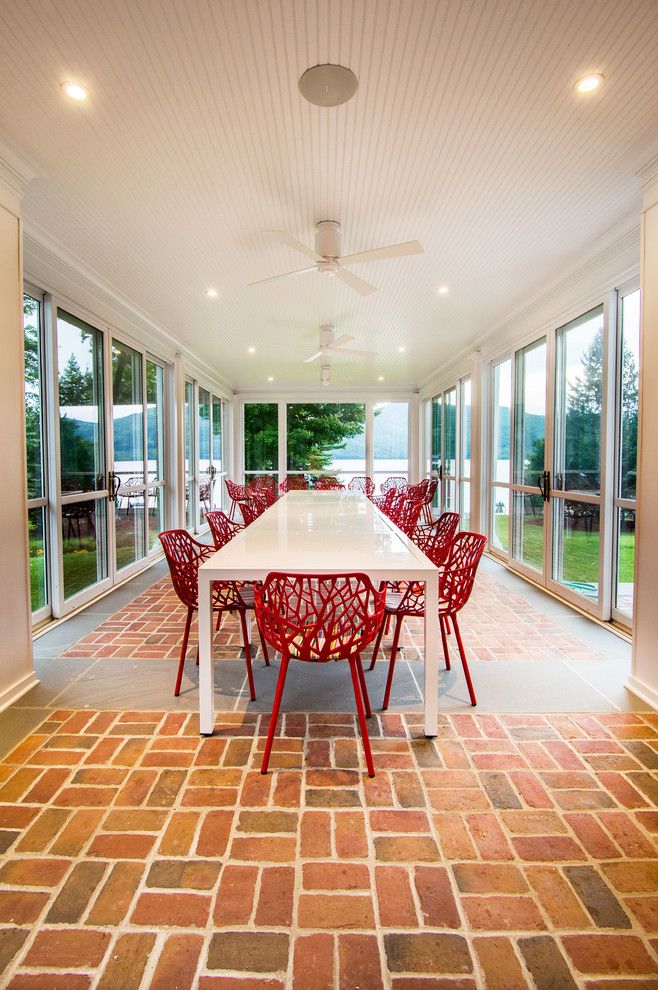 Aker Tubs for a Transitional Porch with a Renovation and Solarium by Phinney Design Group