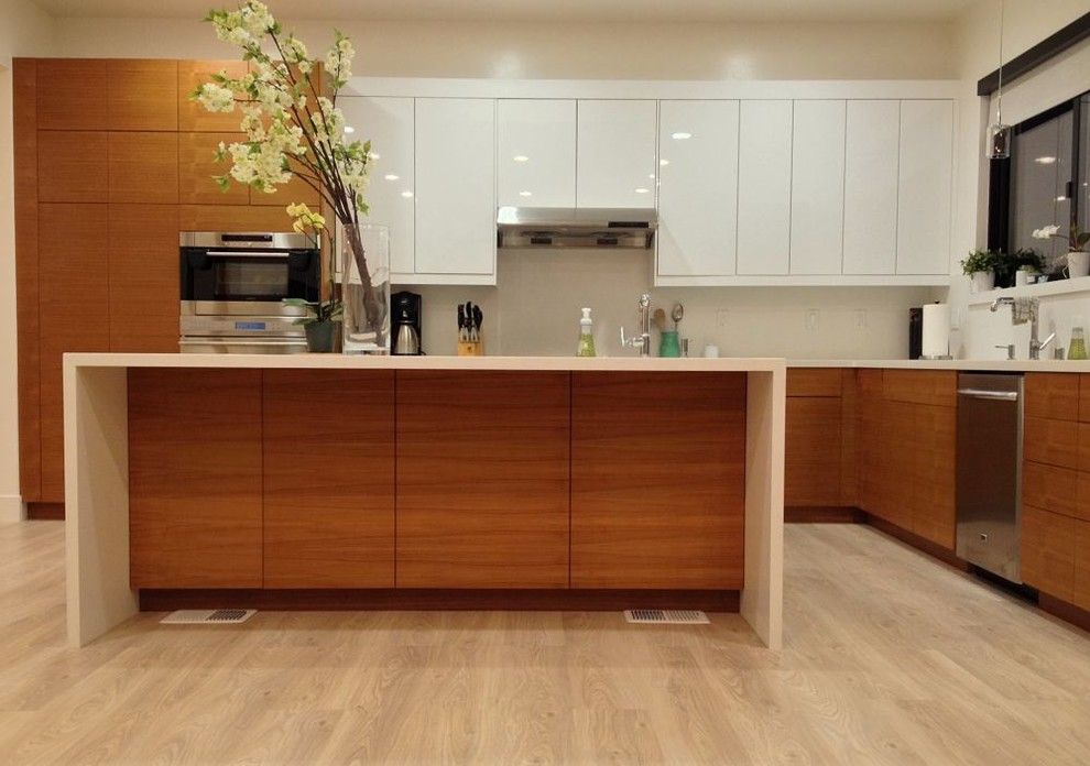 Akurum for a Contemporary Kitchen with a Semihandmade Ikea and Teak Ikea Kitchen by Semihandmade