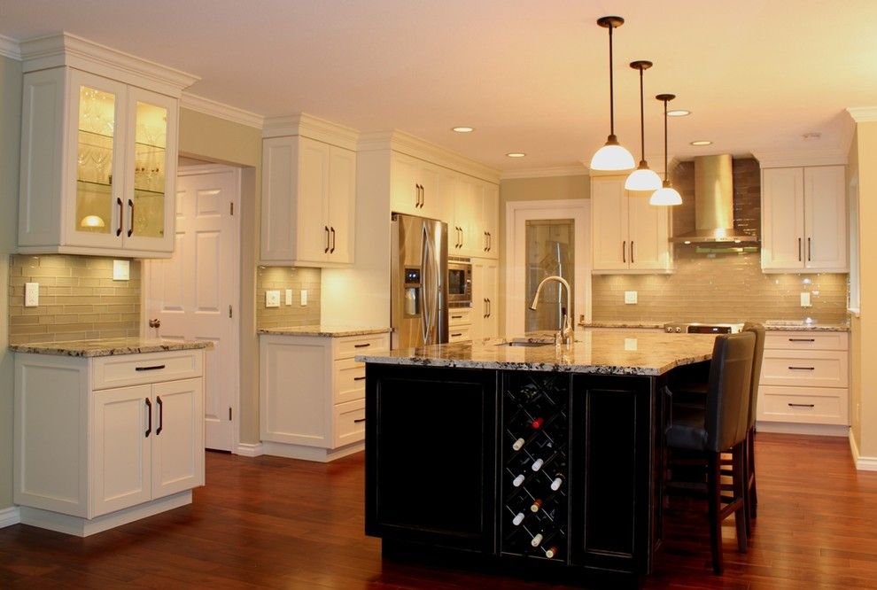 Alaska White Granite for a Traditional Kitchen with a Alaskan White Granite Countertops and North Vancouver Kitchen Renovations by Cornerstone Kitchens & Design Ltd