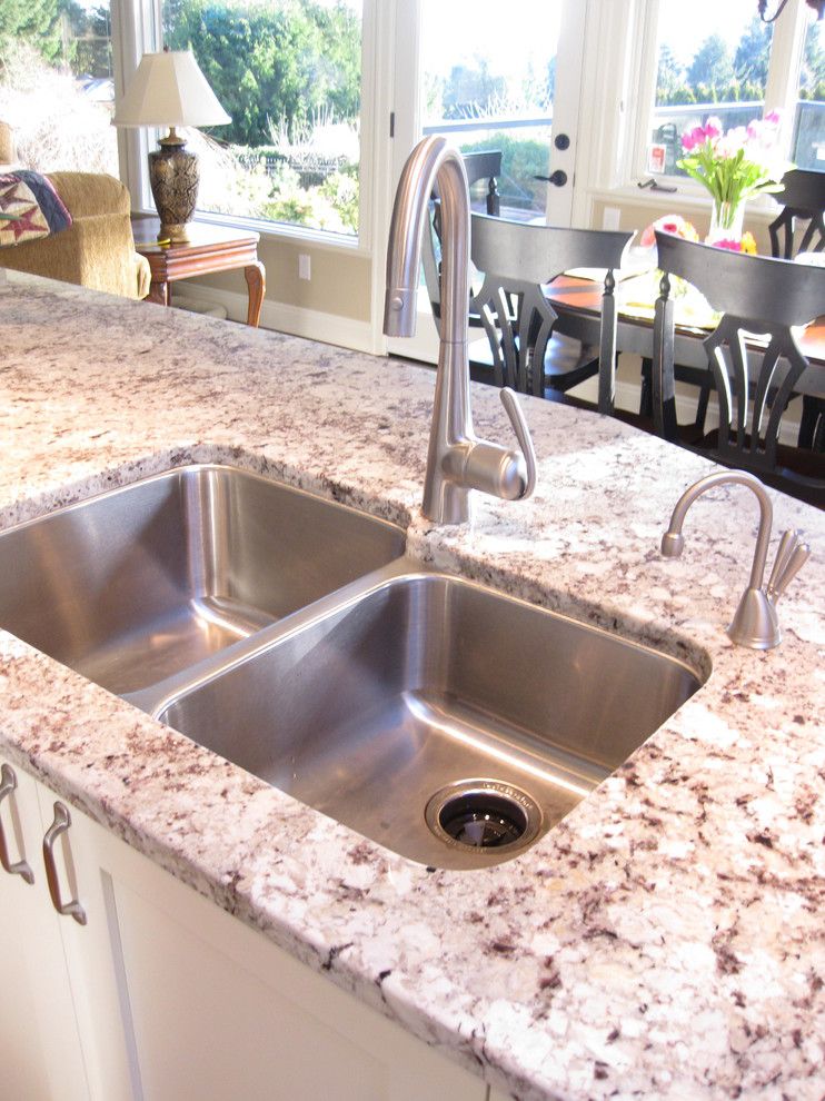 Alaska White Granite for a Traditional Kitchen with a Natural Stone and Alaska White Granite by Bg Granite Ltd