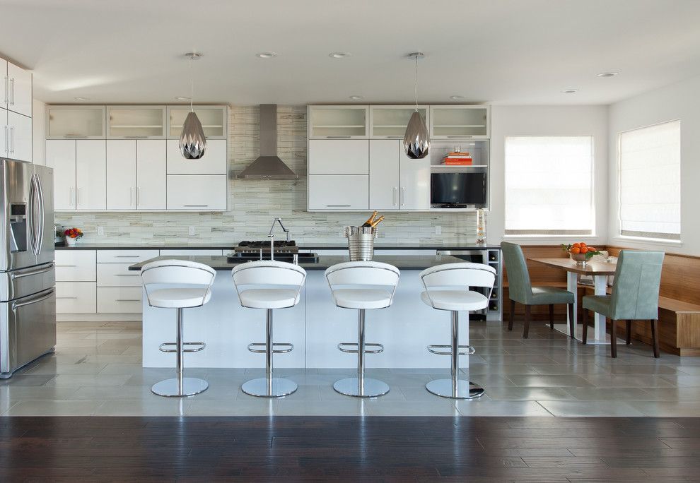 Alexander Lumber for a Contemporary Kitchen with a Gray Floor Tile and Missoula Ultra Modern Home by Boyce Lumber & Design Center