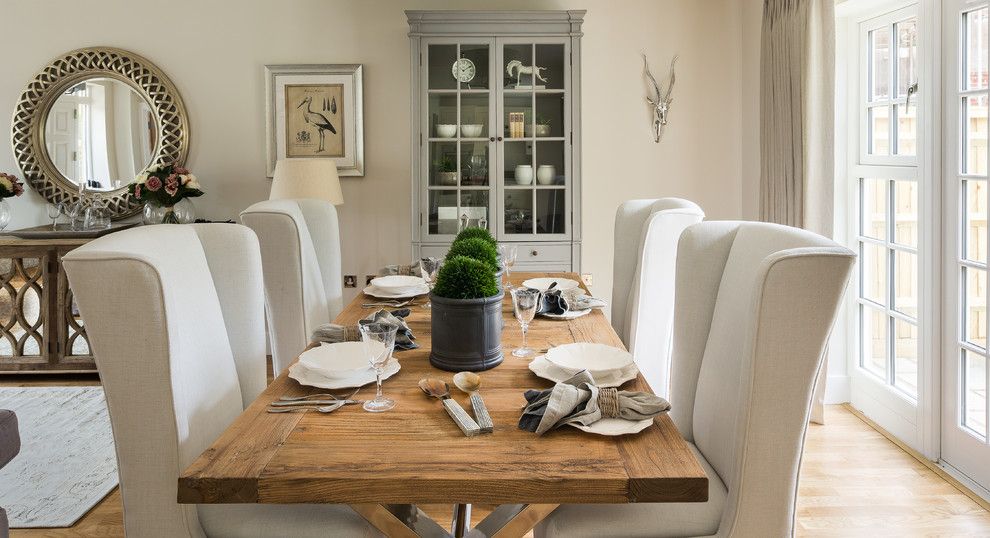 Alexander Lumber for a Farmhouse Dining Room with a Display Cabinet and Luxury Country Style Family Home by Alexander James Interiors