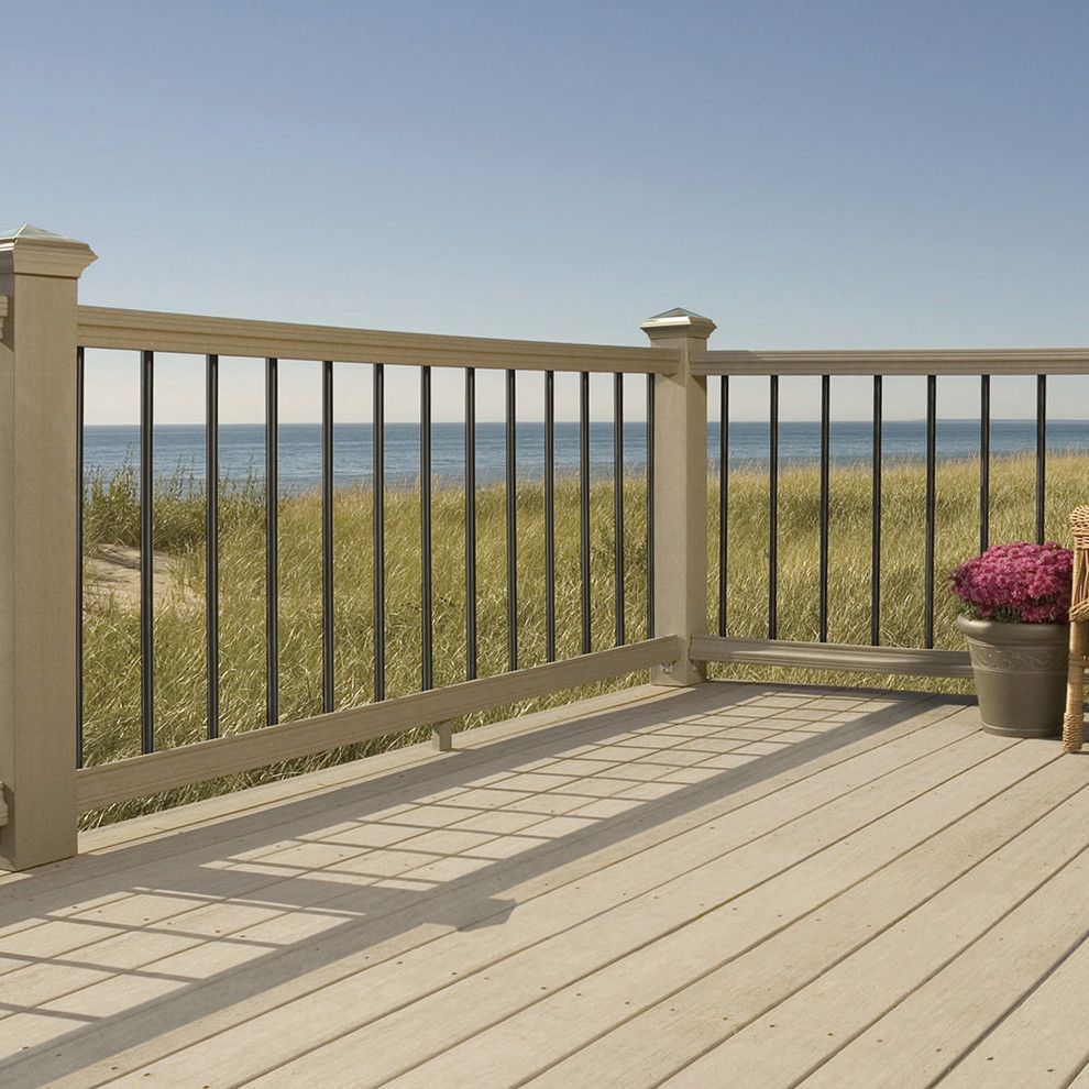 Alpine Fence for a Contemporary Deck with a Contemporary and the Home Depot Decks and Fences by the Home Depot