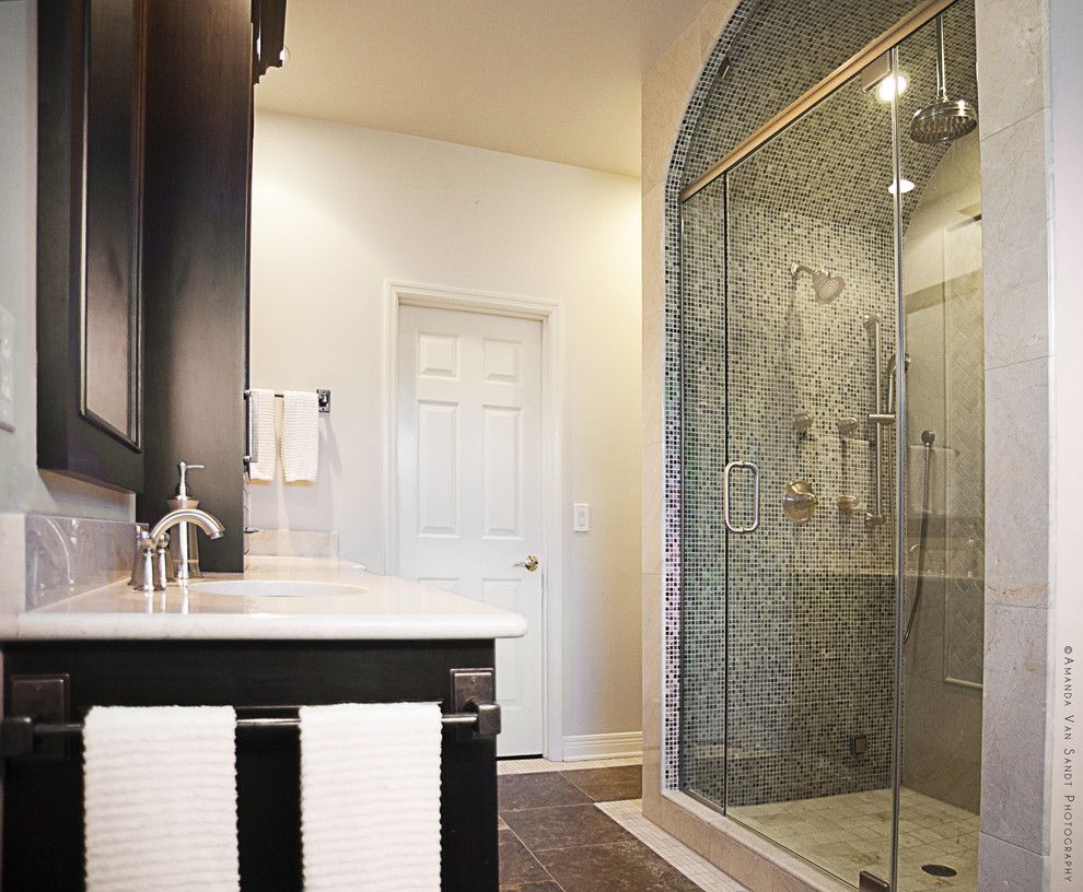 Alumax for a Contemporary Bathroom with a Shower Fixtures and Jones Parkway   Brentwood, Tn by Cke Interior Design Llc