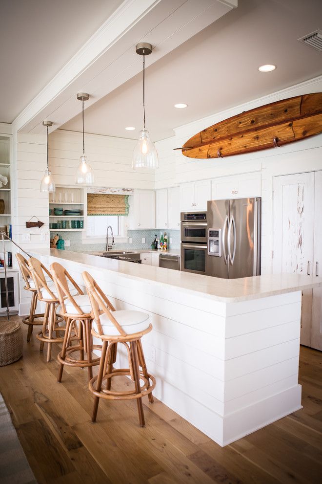 Alys Beach for a Beach Style Kitchen with a Stainless Appliances and Alys Beach by Ashley Gilbreath Interior Design