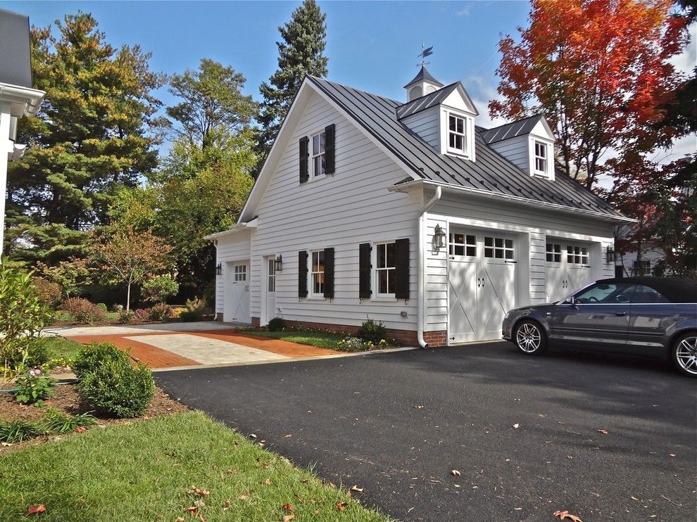 Amarr Garage Doors for a Traditional Garage with a Custom Detached Garage and Historic Leesburg Restoration and Custom Garage by Builderfish