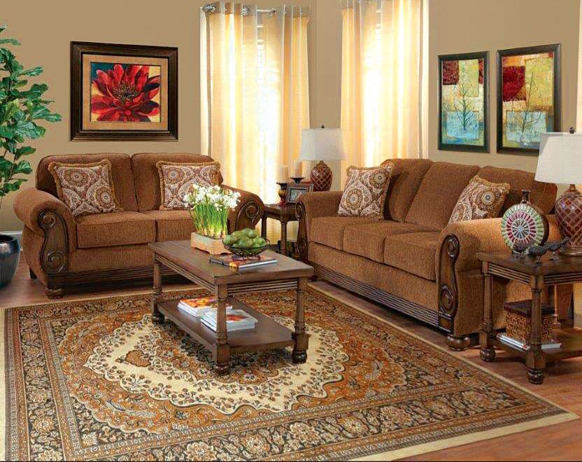 American Freight Furniture and Mattress for a Traditional Living Room with a Brown Sofa and Love Seat and Pick Pocket Brazil Sofa & Loveseat by American Freight Furniture and Mattress