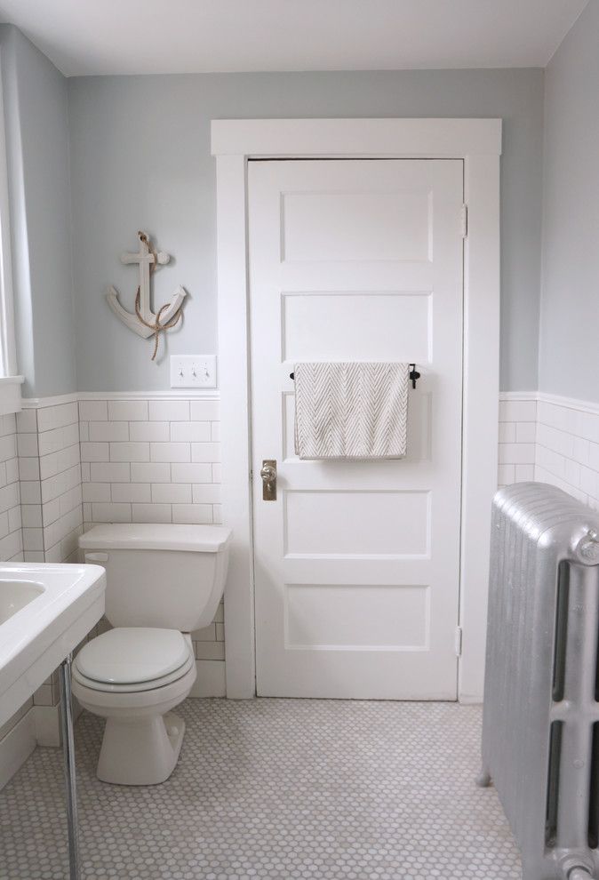 American Olean for a Craftsman Bathroom with a Bathroom and Craftsman Bungalow by Copper Dot Interiors