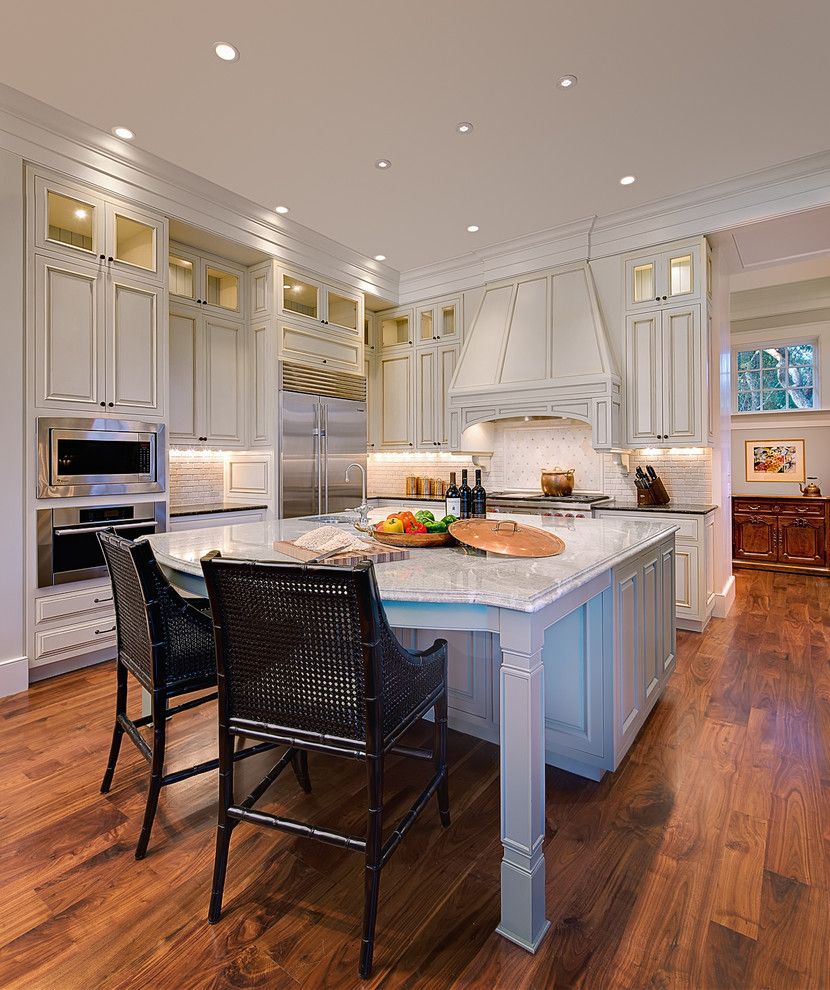 American Rattan for a Traditional Kitchen with a Stainless Steel Appliances and Creekside Cottage Kiawah Island by the Anderson Studio of Architecture & Design