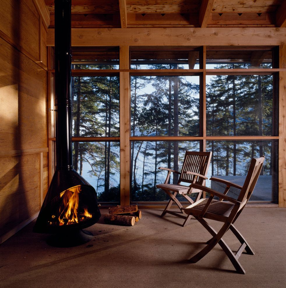 Anderson Plywood for a Contemporary Porch with a Storm Windows and Contemporary Porch by Lawrencearchitecture.com