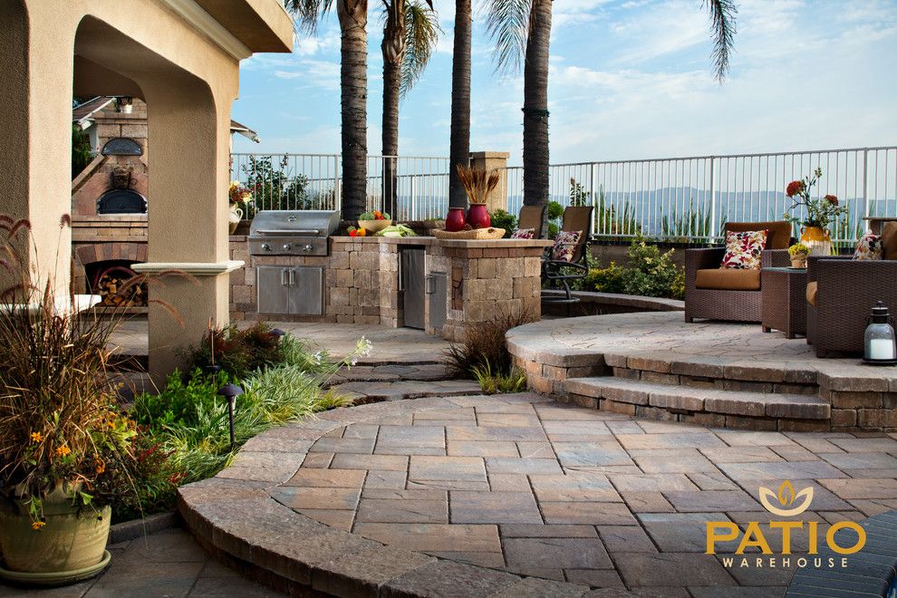 Angelus Pavers for a Rustic Patio with a Pavers Patio and Belgard Pavers by Patio Warehouse Inc.