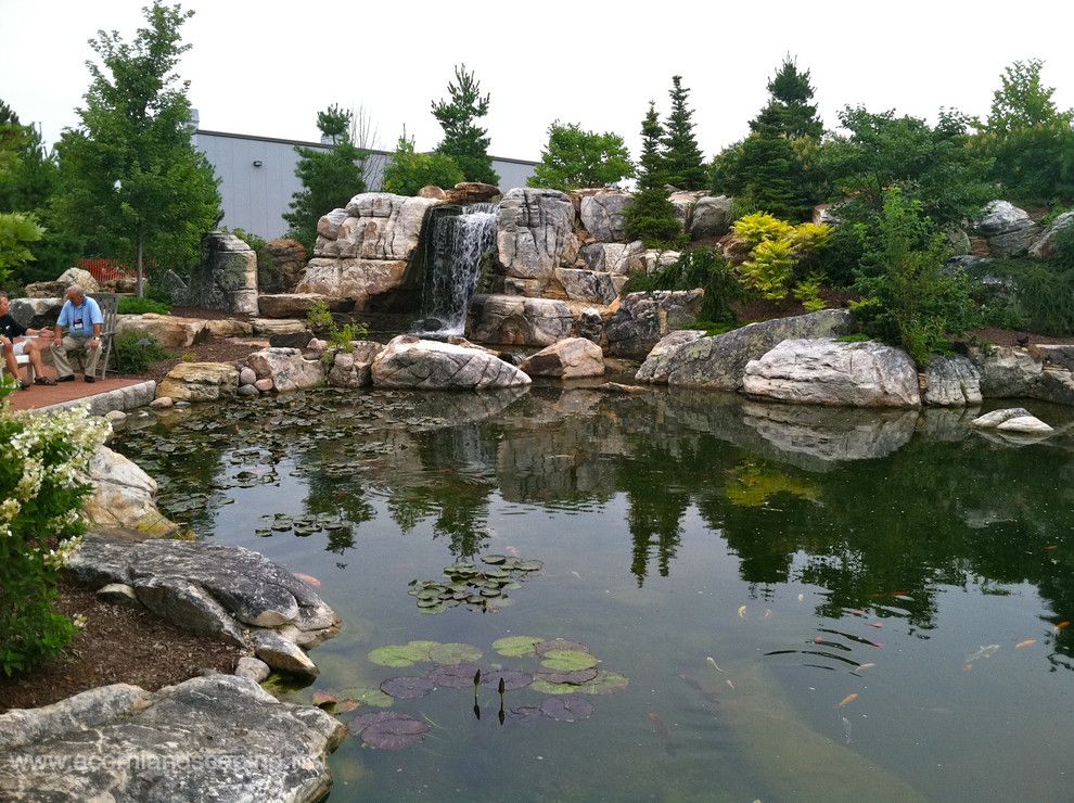 Aquascape for a Eclectic Landscape with a Brighton Ny and Worlds Most Extreme Ecosystem Pond Construction,Certified Aquascape Contractors by Acorn Ponds & Waterfalls