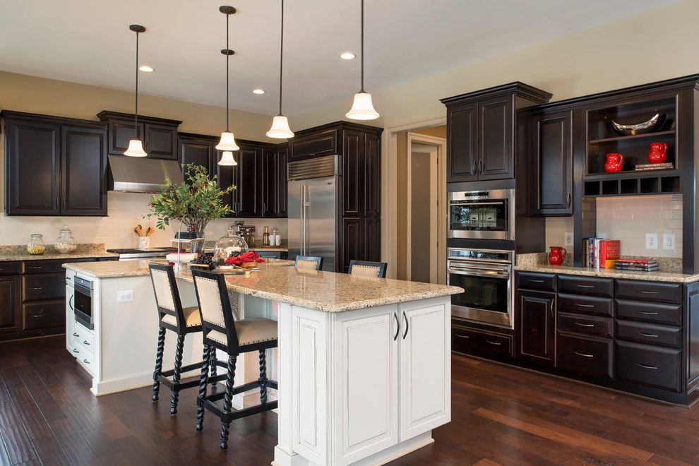 Arcadia Doors for a Traditional Kitchen with a Red Accents and Arcadia at Willowsford by Arcadia Communities