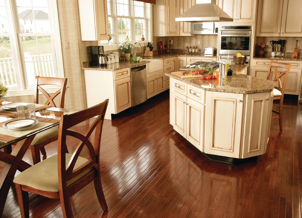 Architectural Ceramics for a Traditional Kitchen with a Hardwood and Kitchen by Carpet One Floor & Home