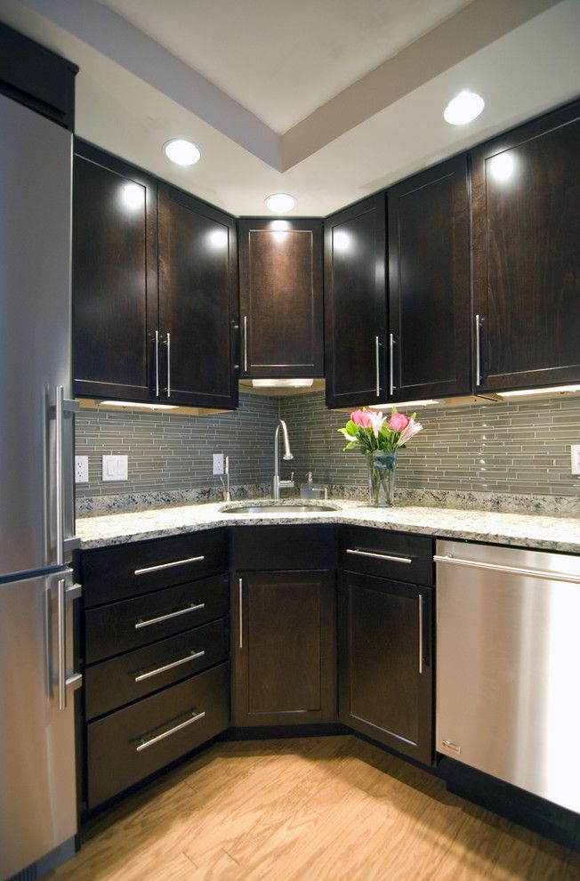 Armstrong Cabinets for a Contemporary Kitchen with a Granite Countertops and Case Design/remodeling, Inc. by Case Design/remodeling, Inc.