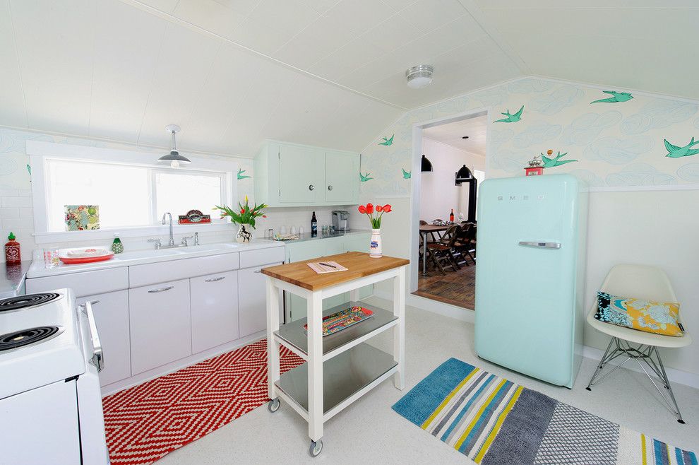 Armstrong Cabinets for a Eclectic Kitchen with a Vintage and Shack Attack by Sarah Phipps Design