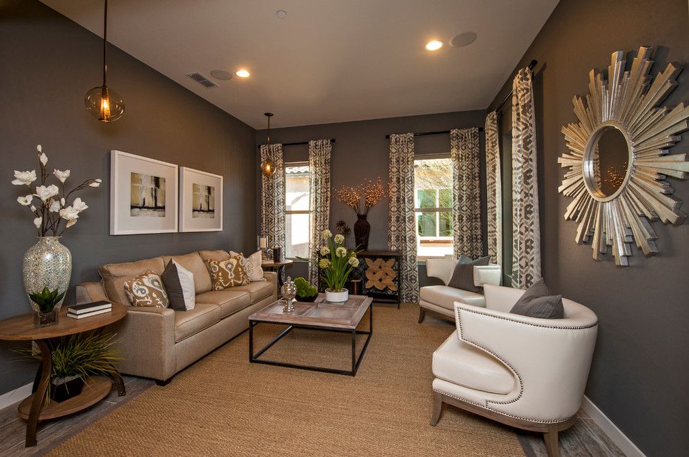 Arteriors Home for a Contemporary Living Room with a Sisal Rug and the Rocky Mountain at Velvendo | Phoenix, Az by Meritage Homes