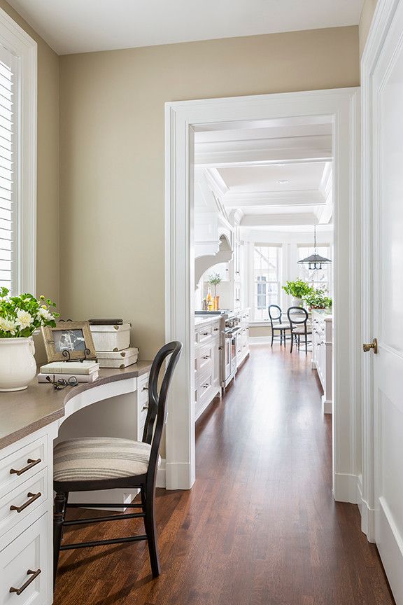 Ashley Norton Hardware for a Traditional Home Office with a Home Office and Lake Harriet Colonial   Desk by Rosemary Merrill Design