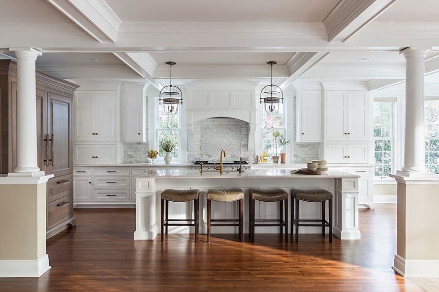 Ashley Norton Hardware for a Traditional Kitchen with a Sub Zero and Lake Harriet Colonial   Kitchen by Rosemary Merrill Design