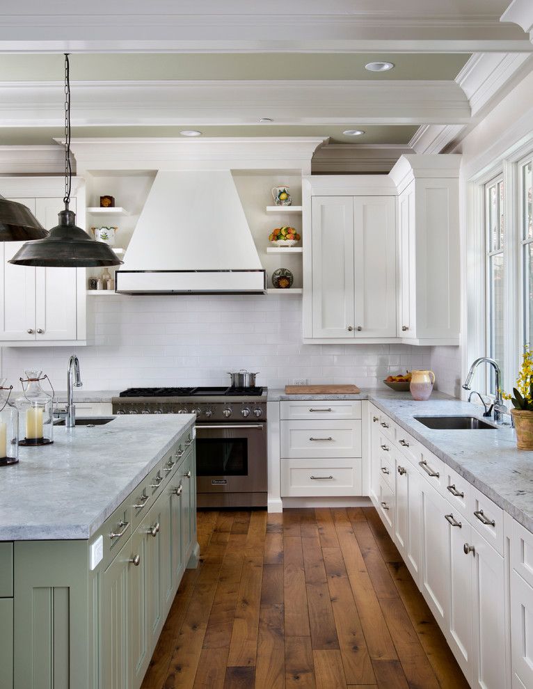 Atherton Appliance for a Traditional Kitchen with a Range Hood and Atherton Estate Luxury Home by Markay Johnson Construction by Markay Johnson Construction