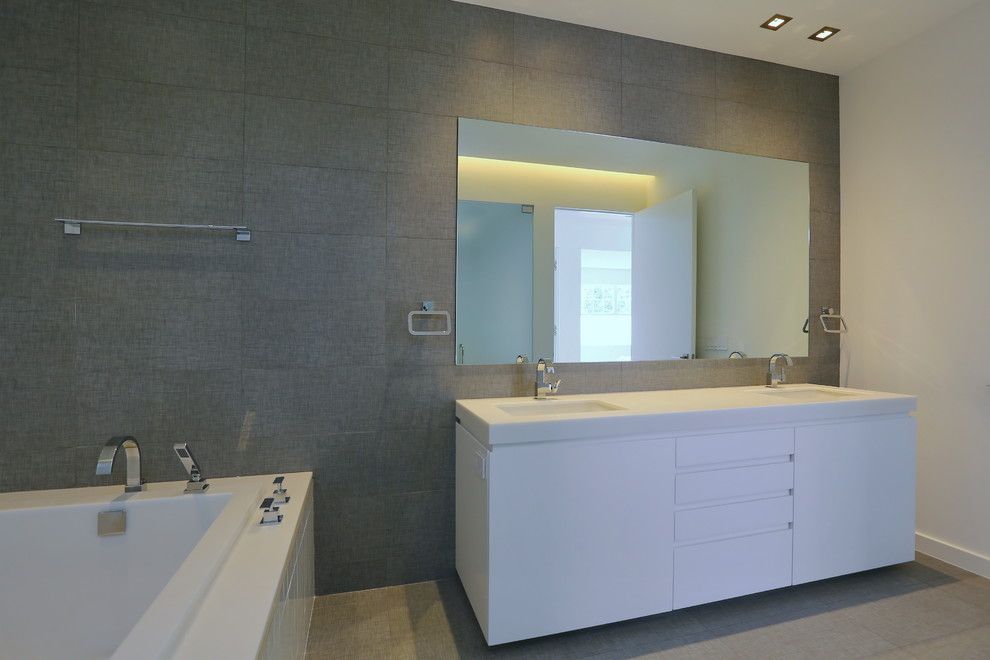 Atlas Concorde for a Contemporary Bathroom with a Contemporary and 54th Street West by Sawa Design Studio