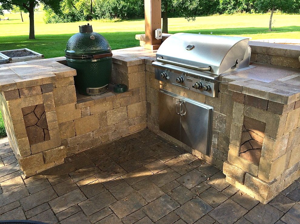 Backyard Makeover for a Contemporary Patio with a Outdoor Bbq and Dream Backyard Makeover by Archadeck of Central Iowa