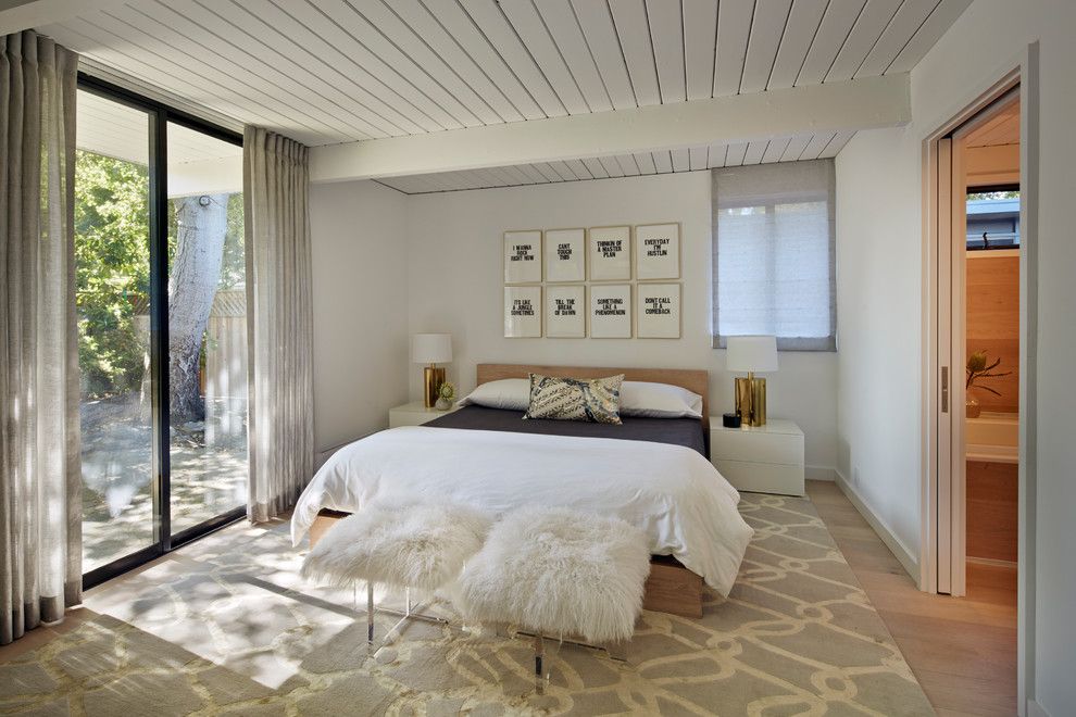 Backyard Masters for a Midcentury Bedroom with a Bedding and Finlay Eichler Major Remodel by Flegel's Construction Co., Inc.