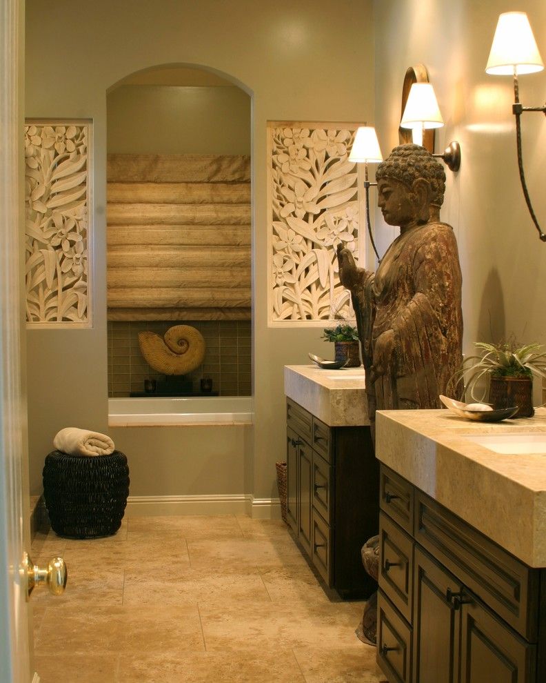 Balis for a Asian Bathroom with a Buddha and Zen Space by Gayle Wainwright