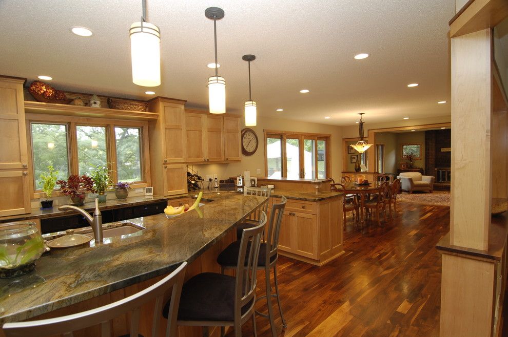 Barndominium Floor Plans for a Traditional Kitchen with a Wall Art and Schaaf by Old School Cabinets