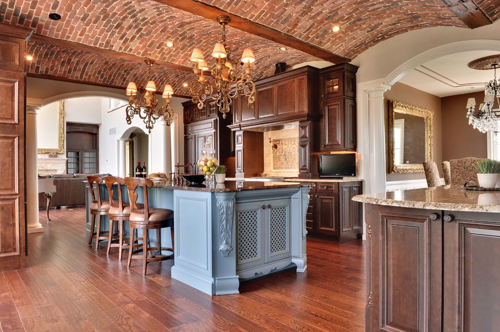 Barrel Vault for a Mediterranean Kitchen with a Curved Ceiling and Kitchen by Echelon Custom Homes