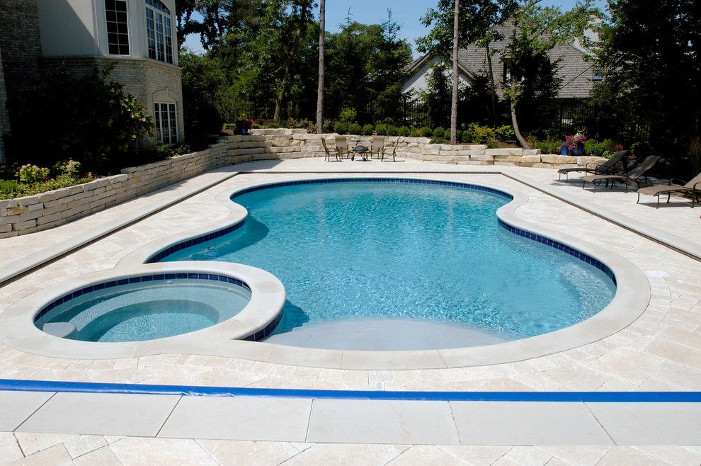 Barrington Pools for a Traditional Pool with a Barrington Inground Pool and North Barrington, Il Freeform Pool and Spa with Picture Frame Automatic Cover by Platinum Poolcare