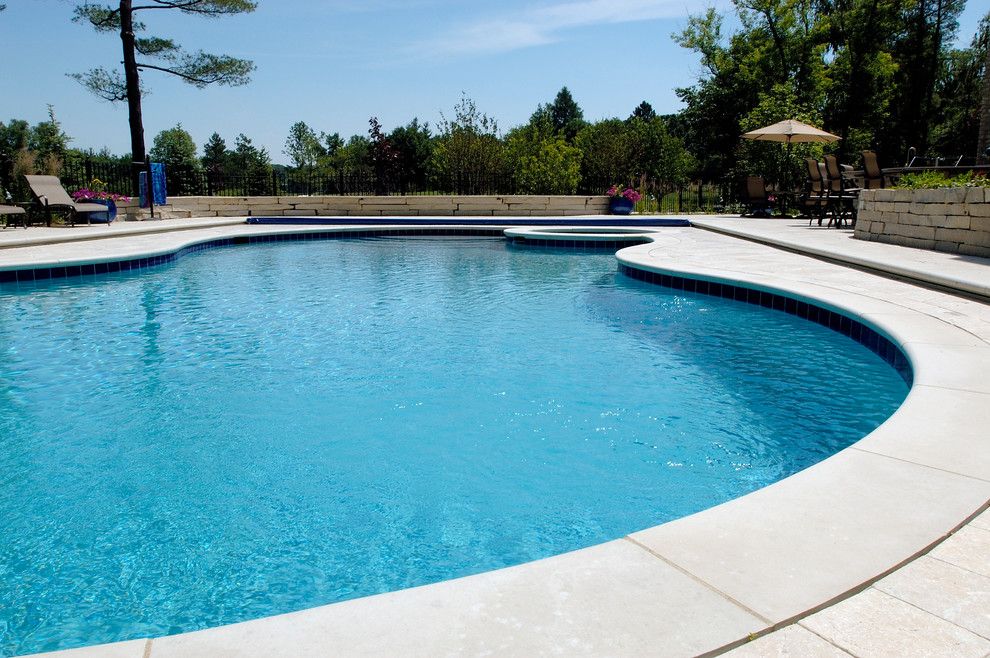 Barrington Pools for a Traditional Pool with a North Barrington Swimming Pool and North Barrington, Il Freeform Pool and Spa with Picture Frame Automatic Cover by Platinum Poolcare