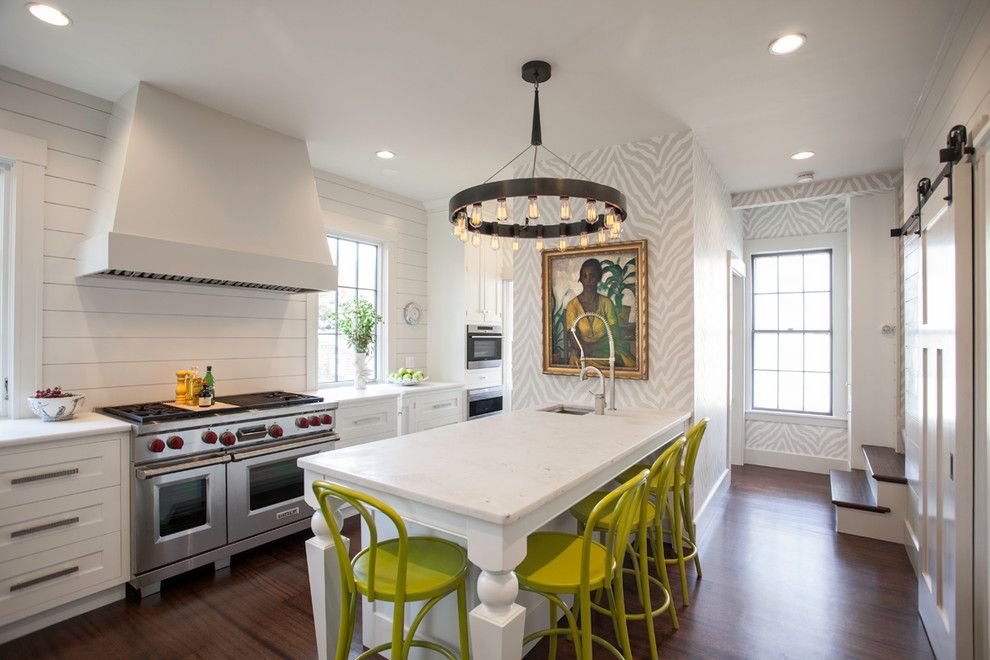 Barstool Boston for a Transitional Kitchen with a White and Swanson by Pennville Custom Cabinetry