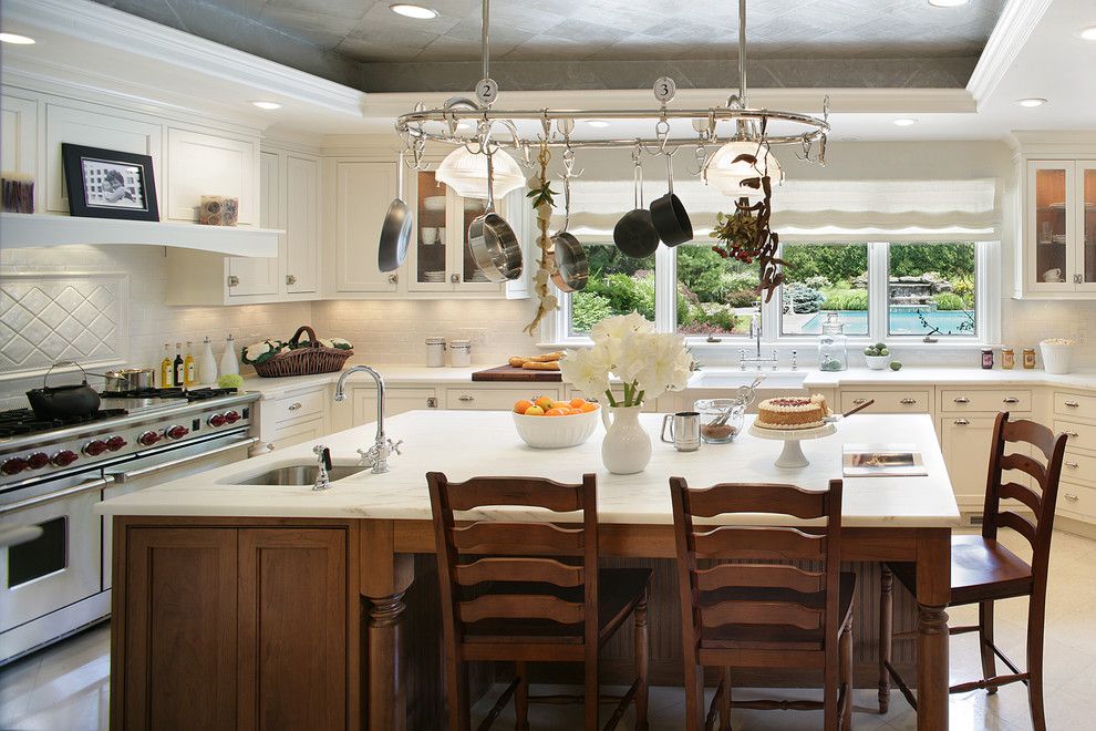 B&b Appliance for a Traditional Kitchen with a Traditional White Cabinets and Saddle River Showhouse by Kuche+Cucina