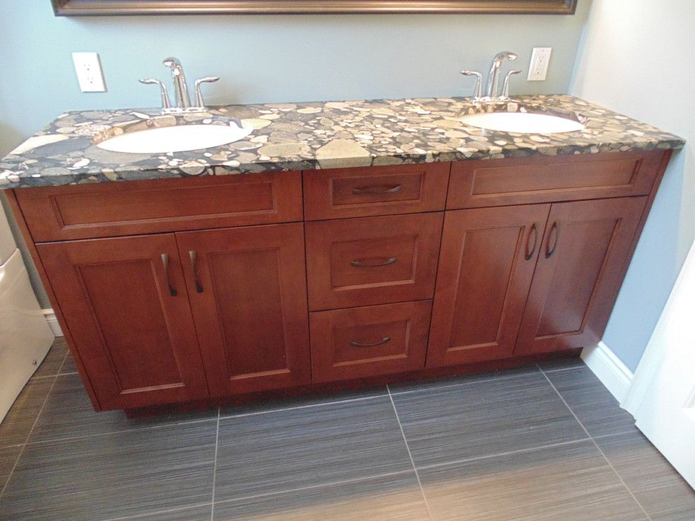 Bedrock Granite for a  Bathroom with a Vanity Top and Bedrock Vanity Top by Stonex Granite & Quartz