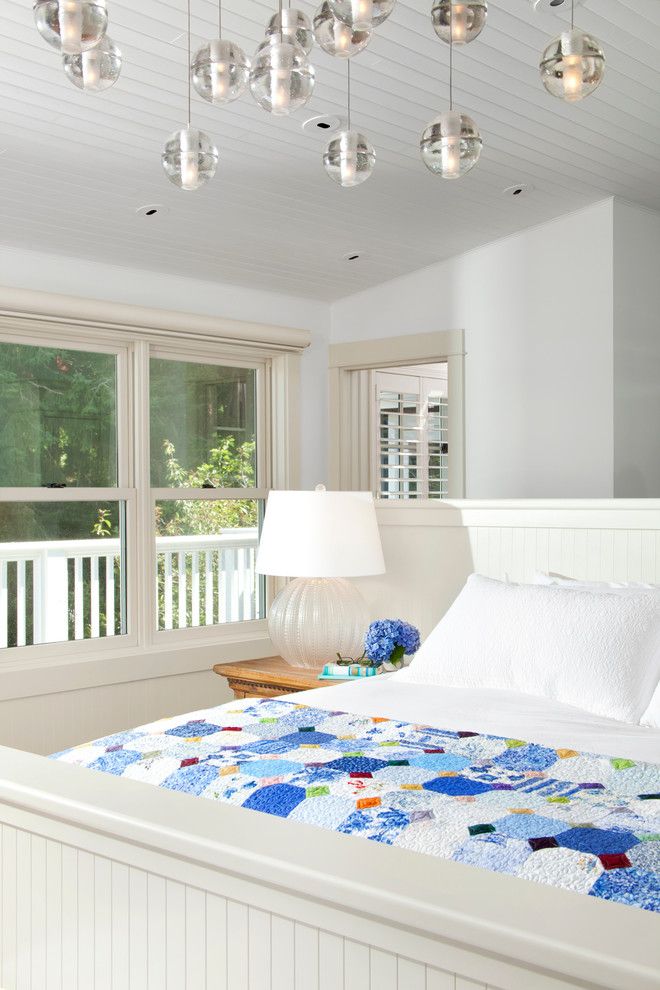 Behr Deckover Reviews for a Traditional Bedroom with a Headboard and Waterfront Estate by Jodi Foster Design + Planning