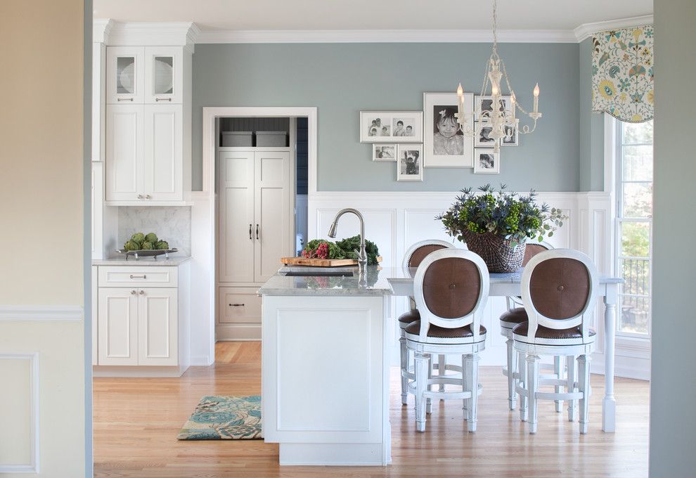 Benjamin Moore Coventry Gray for a Traditional Kitchen with a Brushed Nickel and Glastonbury, Ct Kitchen Renovation by Hartley and Hill Design