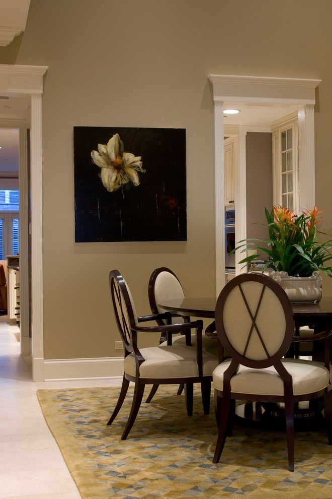 Benjamin Moore Grant Beige for a Traditional Dining Room with a Traditional and Dining Room by Michael Abrams Limited