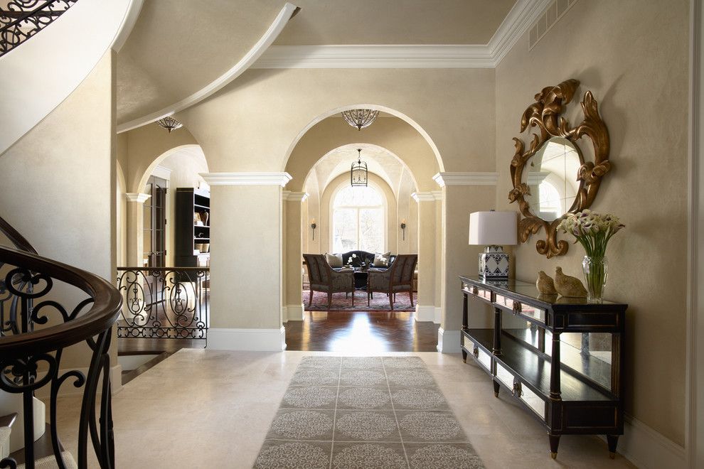 Benjamin Moore Grant Beige for a Traditional Entry with a Traditional and Merilane Avenue Residence 2 Foyer by Martha O'hara Interiors