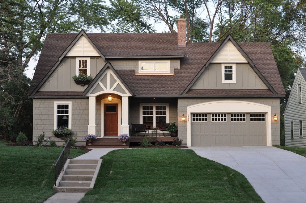 Benjamin Moore Gray Owl for a Traditional Exterior with a Entry and Salem Avenue Renovation by Sicora Design/build