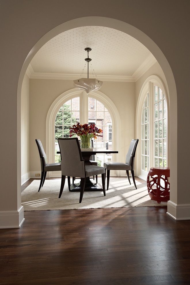 Benjamin Moore Muslin for a Traditional Dining Room with a Informal Dining and Summit Avenue Duplex  Traditional by David Heide Design Studio