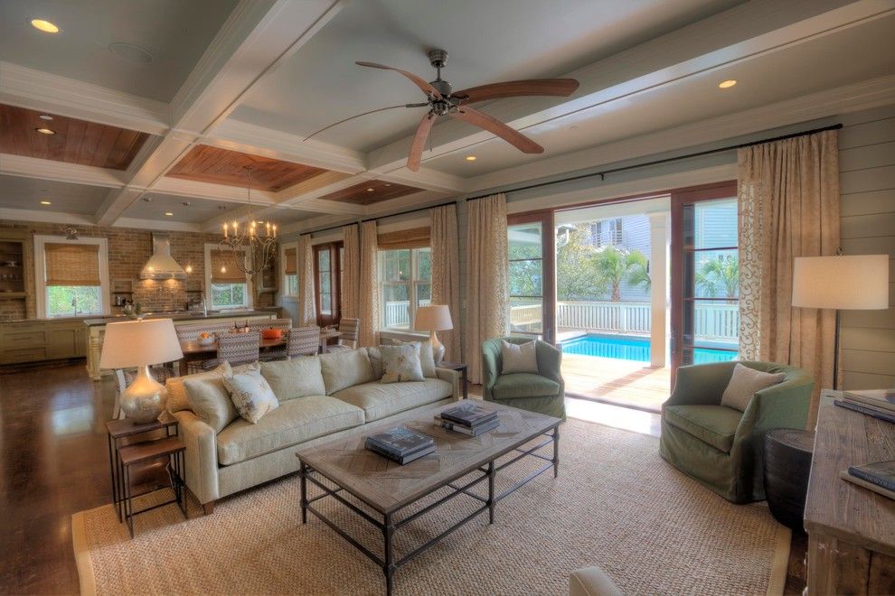 Benjamin Moore Tranquility for a Traditional Family Room with a Curtains and Family Room by Phillip W Smith General Contractor, Inc.