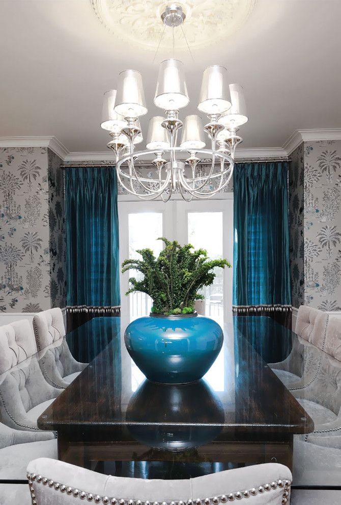 Bernhardt Interiors for a Transitional Dining Room with a Upholstered Dining Chairs and Sask Cres Dining Room by Atmosphere Interior Design Inc.