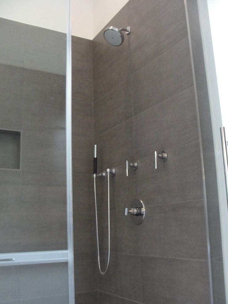 Blackman Plumbing for a Contemporary Bathroom with a Walk in Shower and Hamptons 2 by Blackman Plumbing Supply