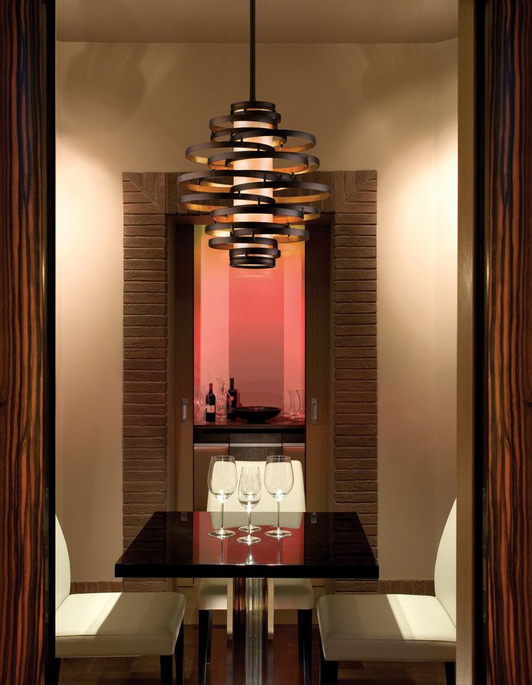 Blackman Plumbing for a Contemporary Wine Cellar with a Brick Trim and Lighting Solutions by Blackman Plumbing Supply